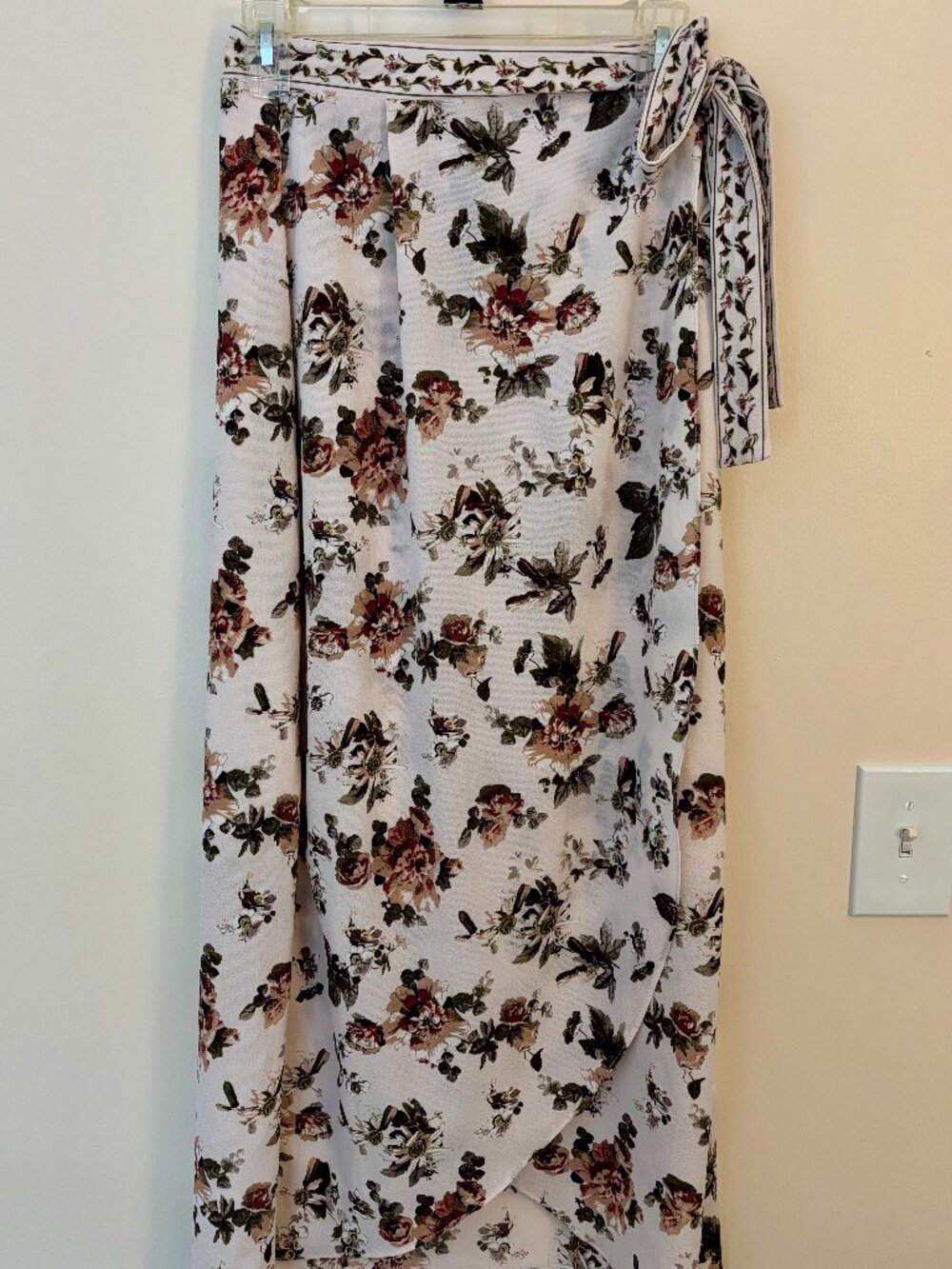 Cottagecore Floral Midi Wrap Skirt SIZE M